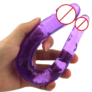 Dildo in Gel Morbido a Doppia Testa per Massaggio Vaginale e Anale, Giocattolo Sessuale per Donne e Uomini, Masturbatore - Product Image 1