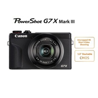 Fotocamera Digitale Professionale 4K per Vlogging G7 X Mark II con Sensore CMOS Impilato e Schermo Touch Ruotabile a 180 Gradi per Streaming Live