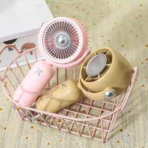 Portable Rechargeable Handheld Fan Adjustable Angle Desk Stand 5W DC Motor <b>Battery</b> <b>Operated</b> Hands Free Use 4-6 Hours Runtime - Product Image 2