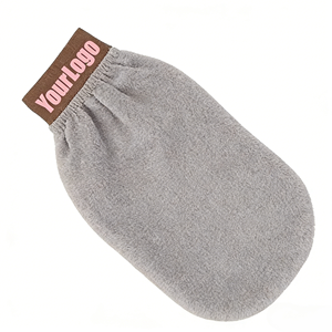 Gants exfoliants pour le corps en soie naturelle 100% pure, écologiques, couleur unie, pour toutes les saisons, élimination des peaux mortes - Product Image 1