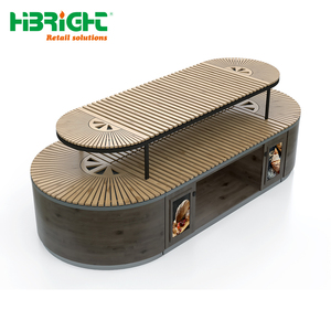 Espositore per Pane a Due Livelli in Legno con Vano Portaoggetti Sottostante per Panetteria - Product Image 2