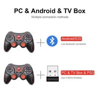 X3 Smart Wireless Joystick Gamepad 2,4G Control remoto ABS Material BT Controladores de juegos para teléfonos móviles Controladores de juegos