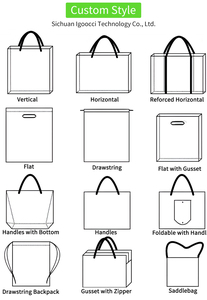 Borsa Tote in Tela Grande Capacità Nera per Viaggi, Personalizzabile con Logo, Riutilizzabile, Resistente, per la Spesa, Vendita all'Ingrosso - Product Image 3