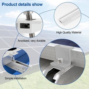 Kit de fixation solaire 30 cm en aluminium anodisé pour l'installation de panneaux solaires - Product Image 3