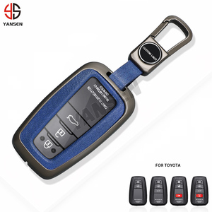 <span class=keywords><strong>เคส</strong></span>รถยนต์หนังดีไซน์หรูหราสำหรับ Toyota Prius Camry Corolla C-HR RAV4 Prado อุปกรณ์เสริมพวงกุญแจ - Product Image 3