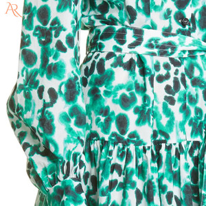 Minivestido de algodón orgánico de manga larga <span class=keywords><strong>con</strong></span> estampado Floral, ropa para mujer, Tie-Dye - Product Image 4