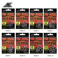 Cincin Pemisah Air Tawar/Air Asin Berkualitas Tinggi Seri Jk Tssr Baja Tahan Karat Bentuk Panjang untuk Memancing Ikan Bass yang Laris Manis