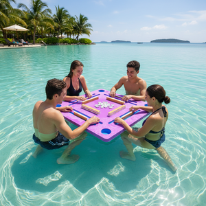Tapis de jeu de mahjong et de dominos pliable et portable en caoutchouc, moderne et personnalisé, pour bord de piscine, écologique et durable, résistant à l'eau - Product Image 5