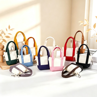 Dompet Kecil Kanvas Warna-warni Cantik, Tempat Penyimpanan Kunci, Earphone, Lipstik Mini, Aksesoris, Tas Genggam Kecil, Warna-warni, Grosir Kustom