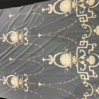 Voilage en organza brodé de fleurs, 100% polyester de luxe, motifs sur mesure selon les exigences du client, pour fenêtre plate à œillets XXC