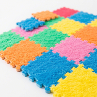 Tapis de sol doux à emboîtement pour chambre de bébé et pépinière-Tapis de puzzle en mousse EVA en peluche pour usage intérieur
