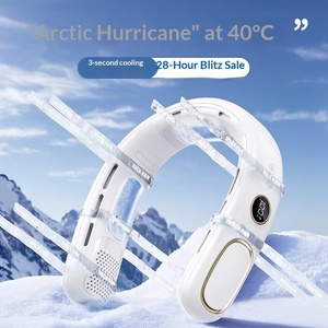 Ventilador portátil recargable por USB, diseño de cuello Mini, tres opciones de velocidad del viento, tecnología sin aspas sin hojas para uso doméstico al aire libre - Product Image 4