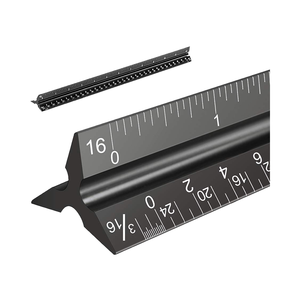 Règle triangulaire architecturale en acier inoxydable et aluminium à 3 faces, 6 et 12 pouces, avec échelle métrique, personnalisée par l'usine Orientools - Product Image 3