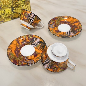 New European <b>Bone</b> <b>China</b> Cup and Saucers Afternoon <b>Tea</b> - Product Image 5