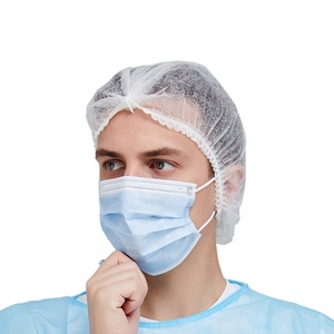 Vòng tóc trắng <span class=keywords><strong>Net</strong></span> cho thực phẩm nhà bếp hairnets màu xanh đàn hồi dùng một lần 21 inch đầu bếp cap hairnet vệ sinh mũ - Product Image 2