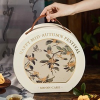 Caja para Pastel de Luna de Medio Otoño, Empaque de Alta Gama para Pasteles de Año Nuevo, Caja de Regalo Vacía para Empresas, Caja Cilíndrica para Pasteles