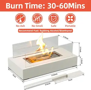 Tabletop Fire Pit For Christmas Decorations Indoor Mini Table Top Firepit Small Fireplace Bowl Table Decor Smores Maker