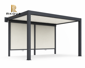 Pérgola Arquitectónica de Pared con Acabado de Aluminio Elegante y Pantallas ZIP para Casas Modernas - Product Image 4