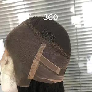 Amara toptan sapıkça düz yaki düz insan saçı peruk 360 dantel tam dantel siyah renk stokta kadın hızlı kargo için