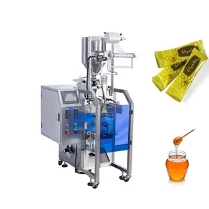 Automatic small vertical liquid filling and packing machine 4 side form fill and seal machinery honey packaging machine