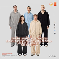 Vêtements pour hommes, automne/hiver, nouvelle arrivée, sweat-shirt à capuche zippé en coton lourd de haute qualité, en tissu bouclé