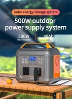 Station d'alimentation portable 300W/500W/600W avec contrôleur MPPT, système de stockage d'énergie solaire et automobile, générateur d'énergie domestique et extérieur