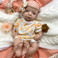 Poupée Reborn en Silicone Hyper Réaliste de 17 Pouces pour Bébé Fille, Yeux Brillants Scintillants, Idéale pour les Centres d'Éducation Précoce et les Accessoires de Photographie