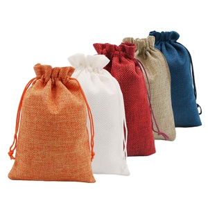 Sac cadeau réutilisable en toile de jute et lin avec cordon de serrage, pochette écologique pour bijoux, bougies, savons, 4x6 pouces, Bolsas De Organzas Yute, pour la Saint-Valentin et Noël - Product Image 1