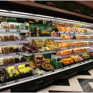 Réfrigérateur-<span class=keywords><strong>congélateur</strong></span> <span class=keywords><strong>vertical</strong></span> multi-étagères à refroidissement par air, 4 niveaux, pour supermarché, boissons, légumes, fruits - Product Image 4