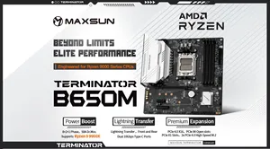 MAXSUN Terminator B650M <span class=keywords><strong>Motherboard</strong></span> ATX, dengan grafis terintegrasi saluran memori ganda SATA keras <span class=keywords><strong>AMD</strong></span> B650 untuk penggunaan Desktop baru - Product Image 2
