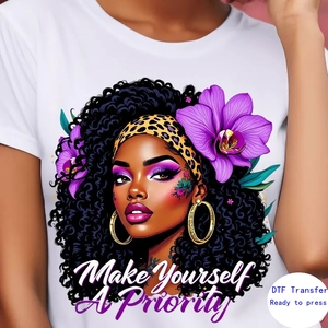 Même au milieu de ma tempête, autocollants DTF « Self Worth » pour femme afro, prêts à poser, pour femmes afro-américaines chrétiennes - Product Image 3