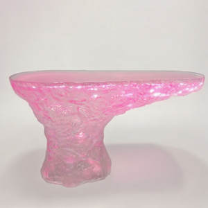 Table basse en fibre de verre haute brillance Y408, taille et couleur personnalisables pour hall d'hôtel et salle à manger - Product Image 6