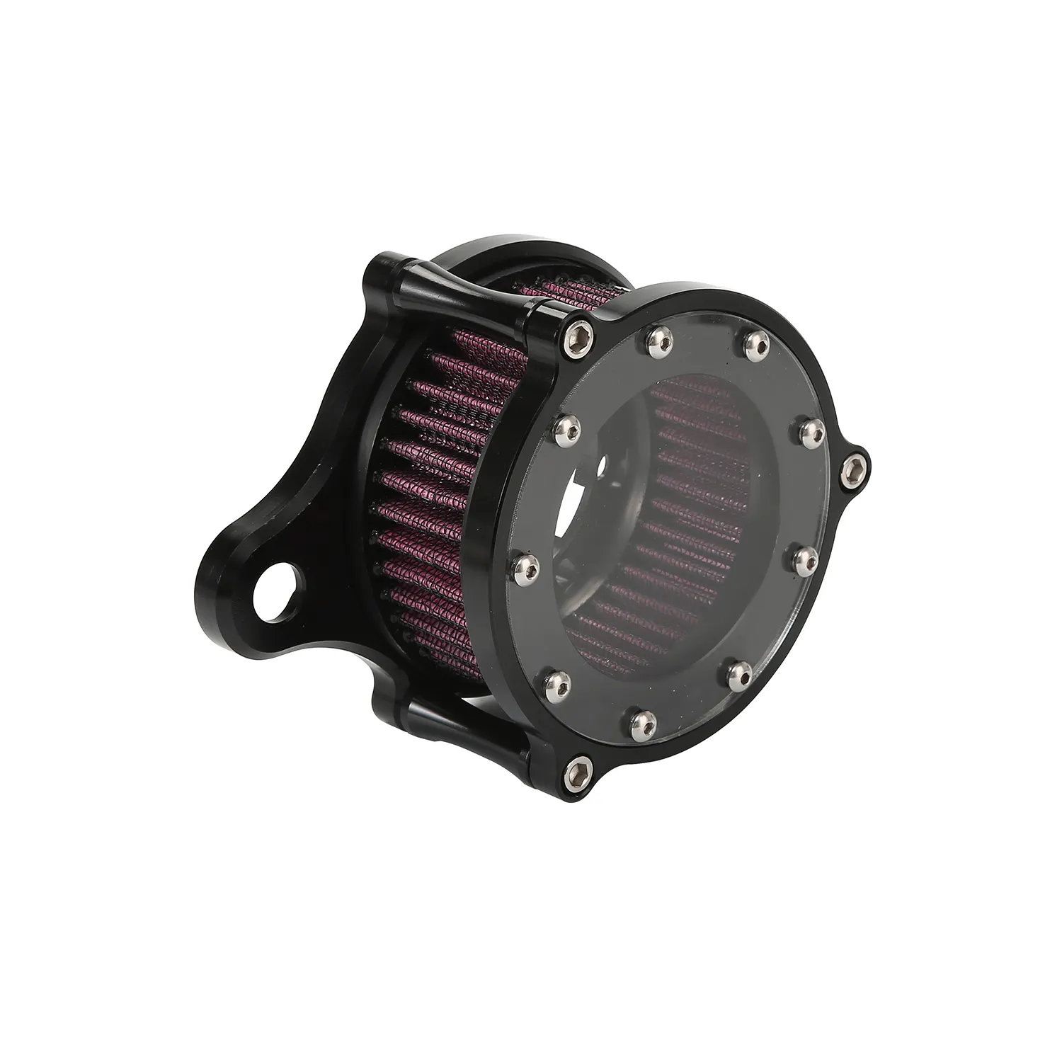 Обработанный на станке с ЧПУ Алюминиевый прозрачный стеклянный Ретро воздухозаборный фильтр очиститель комплект подходит Harley Sportster воздухозаборные уплотнения комплект