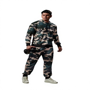 Men Printed Casual Athletic Tracksuit Set Half Sleeve Hoodie Joggers Training Running Gym Wear Quick-Drying Breathable 100% - Product Image 1