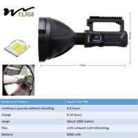 Super lumineux 100000 Lumens LED lumière de pêche rechargeable longue portée projecteur lampe torche étanche