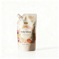 Emballage cosmétique personnalisé imprimé, sachet à bec verseur étanche, essence, lotion, soin de la peau, sachet en plastique à presser