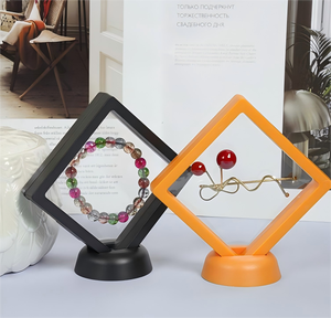 3D Floating Eco-Friendly <b>Display</b> <b>Case</b> Clear ABS Collectible Holder for Coins Jewelry Gems Small Antiques 360 Visibility - Product Image 3