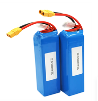 Solution de batterie personnalisée haute capacité 5000mAh 22.2V Li-ion avec connecteur XT60 pour applications de drones FPV et UAV