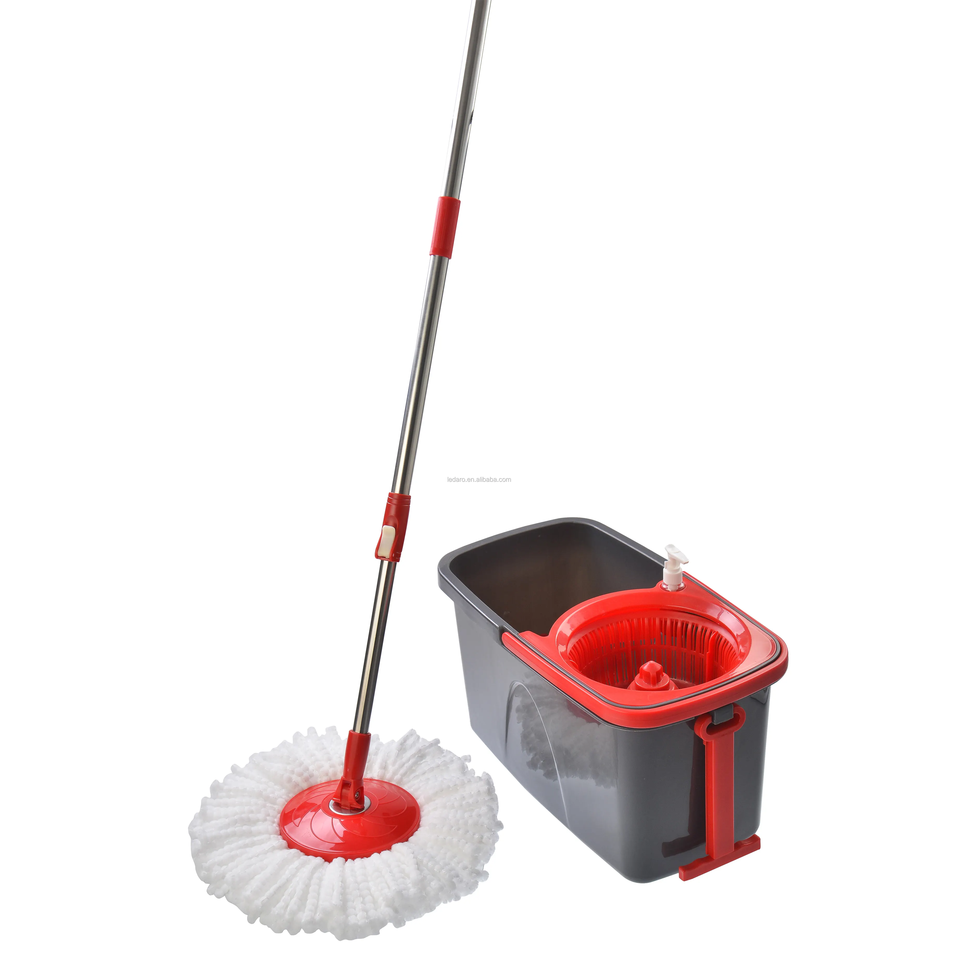 Einfach Leben Handpresse 360 Dreh Mikrofaser Spin Mop Eimer System Abnehmbare Spinning Korb Einfach Wringen Magie Mopp Swivel Nass