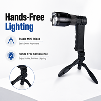 Senter LED T6 Tipe-C USB Isi Ulang W535 dengan 1000 Lumen IP54 untuk Menyelam & Berkemah