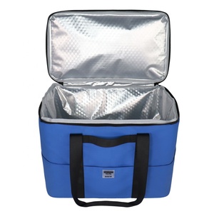 Senda New Fashion Durable Large Capacity Double-Deck Blue Nylon Polyester Thermal Cooler Bag Waterproof Insulated Eco-Friendly - Product Image 2