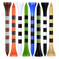 Tee de golf en plastique durable personnalisé en usine Tees en bambou en bois de golf écologique de qualité supérieure