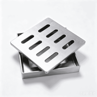 Grille de drainage en acier inoxydable avec cadre galvanisé, design industriel pour drain de sol de villa, grille de drainage à fentes