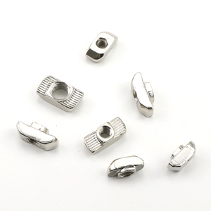 Équerre en T nickelée/zinguée avec boulon coulissant à ressort à bille, série 20/30/40/45, en acier au carbone pour profilés en aluminium - Product Image 4