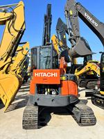 Mini-excavatrice Hitachi Zx50u d'occasion, Zaxis 50u, 5 tonnes, petite pelle, bras à rotation zéro, chenilles en caoutchouc
