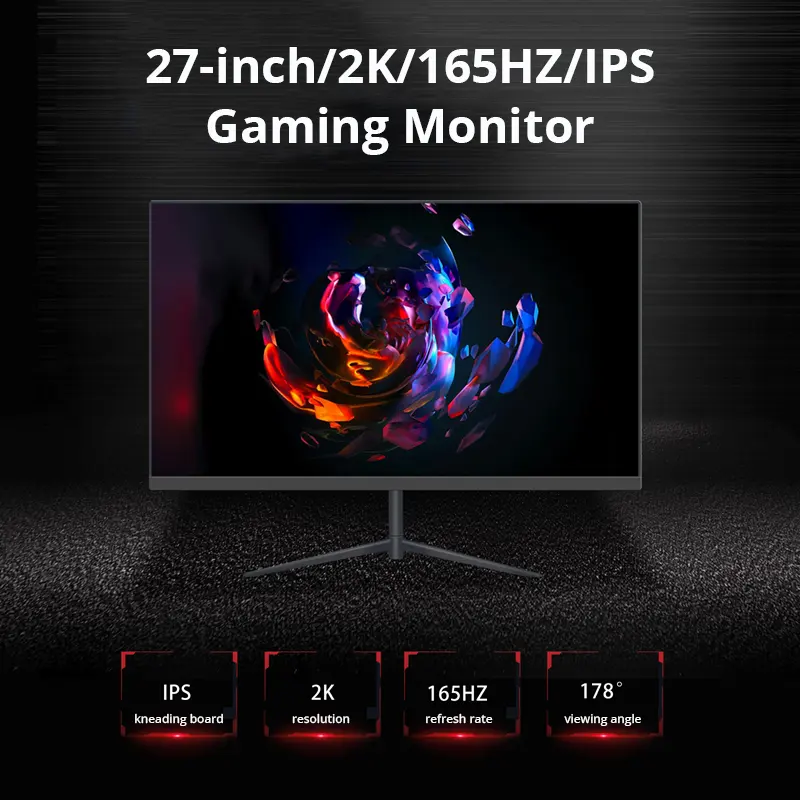 Tecmiyo Oem Nieuwe 27 Inch 2K Snelle Responstijd Gaming Monitor Zonder Vertraging