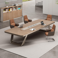 Ensemble de mobilier de bureau design moderne, table de conférence rectangulaire, style minimaliste, bureau de négociation pour hôtel, pour usage professionnel