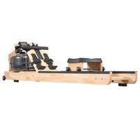 Máquina de Remo de Madera Sólida con Doble Resistencia (Agua y Magnética), Bajo Ruido, Equipo de Fitness para Ejercicio en Interiores
