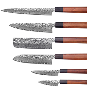 Coltello da <span class=keywords><strong>Chef</strong></span> Paudin Stile Giapponese 8" in Acciaio Damasco 10Cr15 a 67 Strati con Manico in Palissandro, Coltello da Cucina in Acciaio al Carbonio per Carne, Verdure e Uso da Macellaio - Product Image 1