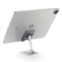 Support de téléphone pliable en aluminium pour bureau, support réglable pour téléphone et tablette, support métallique portable pour utilisation sur le bureau